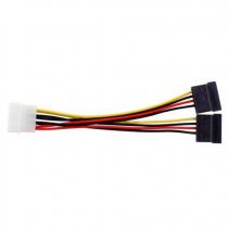  imagen de Cable Adaptador Molex 4 Pines Macho A 2 x SATA 15 Pines 127301