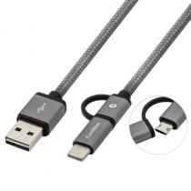  imagen de Coolbox Cable MULTIUSB MICRO/C Gris 130784