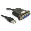 Delock Adaptador Cable USB 1.1 a paralelo(DB25H) 113486 pequeño