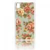 BeCool Funda Flowers Green para BQ Aquaris E5 Reacondicionado - Accesorio 25340 pequeño