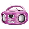 Brigmton W-500 Radio CD/MP3 USB Rosa Reacondicionado - Micro Cadena 76678 pequeño