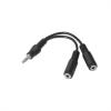 Cable audio estéreo, 2xJack 3.5/H-Jack 3.5/M, nego 130662 pequeño