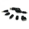 Conceptronic Cable USB Retráctil 5 Puntas - Cable USB 19158 pequeño