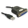 Delock Adaptador Cable USB 1.1 a paralelo(DB25H) 125018 pequeño