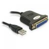 Delock Adaptador Cable USB 1.1 a paralelo(DB25H) 63038 pequeño