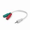 Iggual Cable 3.5 mm 4pin Divisor Audio+Micro, Blnc 123952 pequeño