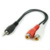 Iggual Cable Audio EstÃ©reo 3.5mm 2 x RCA(H) 0.2 M 123606 pequeño