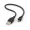 Iggual Cable USB 2.0 a miniB 5p 0.3 Mts Negro - Cable USB 114374 pequeño