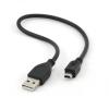 Iggual Cable USB 2.0 a miniB 5p 0.3 Mts Negro - Cable USB 108167 pequeño