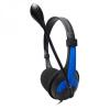 L-link Auriculares con Micrófono Negro/Azul - Auricular Headset 17330 pequeño