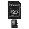 MEMORIA SD MICRO 16GB KINGSTON con un adaptador a sd 109307 pequeño
