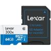 MEMORIA 64 GB MICRO SD 300X LEXAR CLASE 10 + ADAPTADOR SD 109926 pequeño