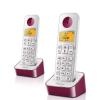 Philips D2102WP/23 Duo Teléfono Inalámbrico DECT 97462 pequeño