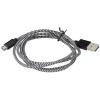 PLATINET CABLE TELA microUSB-USB 1M CAJA NEGRO 108211 pequeño