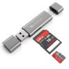 Satechi Lector de Tarjetas SD/MicroSD con USB 3.0/ USB Tipo C Gris 115866 pequeño