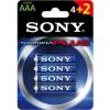 Sony AM4 Pack 4+2 Pilas Alcalinas Stamina Plus AAA LR3 121145 pequeño