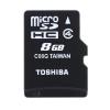 Toshiba High Speed M102 microSDHC 8GB Clase 4 Adaptador 67846 pequeño