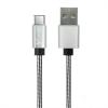 X-One CMC1000S Cable USB metal Tipo-C Plata 127021 pequeño
