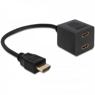  imagen de DELOCK Adaptador HDMI con Ethernet M a 2XH 112129