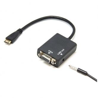  Adaptador Mini HDMI a VGA con Sonido 91029 grande