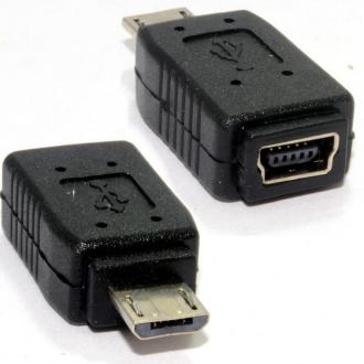  imagen de Adaptador Mini USB Hembra a Micro USB Macho 91217