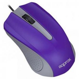  imagen de Approx Optical Mouse USB Purpura - Ratón 9220
