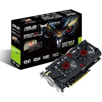  imagen de TARJETA GRAFICA 2GB ASUS GEFORCE GTX 950 STRIX DC2OC GAMING PCX3.0 DDR5 HDMI 87771