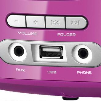 Brigmton W-500 Radio CD/MP3 USB Rosa 76689 grande