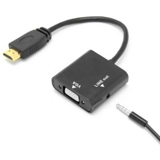  imagen de Unotec Cable Adaptador HDMI a VGA con Audio 66847