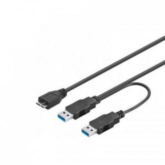  imagen de Cable Doble USB 3.0 a Micro USB 3.0 1.8 Mts 62927