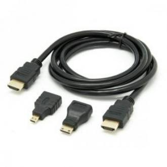  Cable HDMI 1.5M + Adaptadores Micro/Mini HDMI 2850 grande