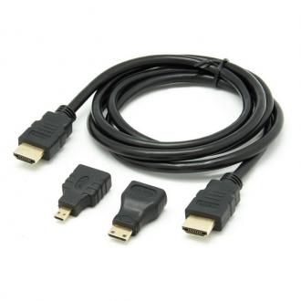  Cable HDMI 1.5M + Adaptadores Micro/Mini HDMI 91032 grande