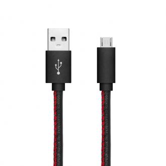  imagen de Cable Micro USB style Cuero Negro 91254