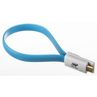  imagen de CABLE PLANO MAGNETICO NETWAY MICRO USB B - USB AZUL 109361