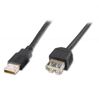  Cable USB 2.0 AM/AH Alargador Macho/Hembra 1.8M Negro 63559 grande