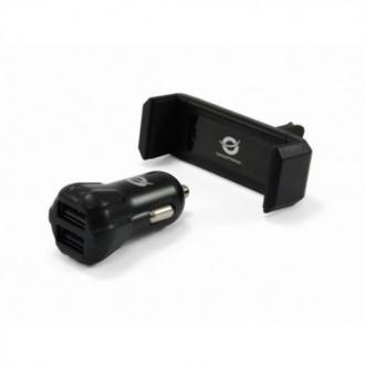  Conceptronic Cargador Coche USB x 2 Charger Kit 117720 grande
