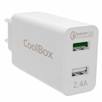  imagen de CARGADOR USB COOLBOX PARED QC3.0 COO-CU2QC30-T 126307