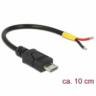  imagen de Delock Cable Micro-USB B 2.0/ 2 alimentacion 0,10m 124469