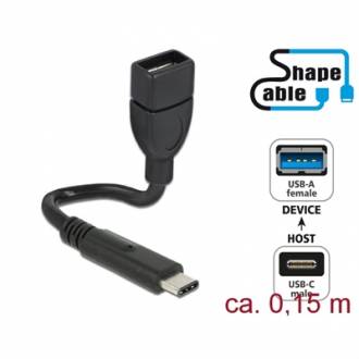  imagen de DELOCK Cable USB 2.0 Type C M- USB 2.0 Type A F 127188