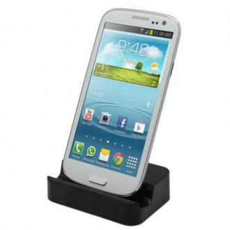  Dock Carga+Sincronización MicroUSB para Smartphones Negra 70031 grande