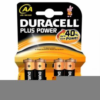  DURACELL pila alcalina Plus Power LR6 AA PACK-4 130175 grande