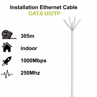  Ewent Bobina cable red Cat. 6 U/UTP, PVC, 305mt 131566 grande