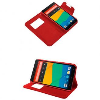  Funda Flip Cover Roja para Bq Aquaris E6 72937 grande