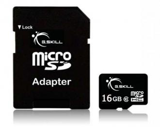  imagen de G.Skill MicroSDHC 16GB Clase 10 + Adaptador SD 63740