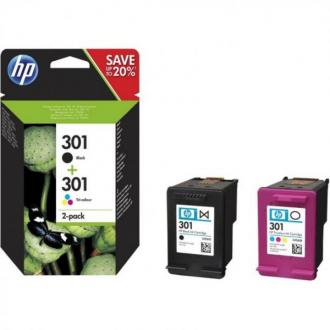  HP 301 Pack 2 Cartuchos Original Negro/Tricolor 118986 grande