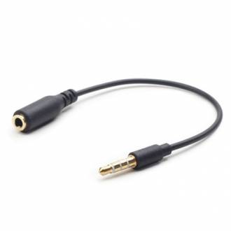  Iggual Cable Audio EXT.JACK 3.5 mm 4pin 18cm Negro 123720 grande