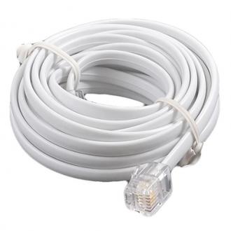  Iggual Cable TelefÃ³nico 6P4C RJ11 M/M 5Mts Blanco 118600 grande