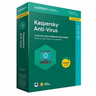  Kaspersky Anti-Virus 2018 3 Licencias Renovación 129320 grande