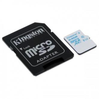  Kingston MicroSD Action Camera 64GB Clase 10 UHS-I U3 + Adaptador 113611 grande