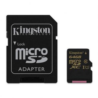  imagen de Kingston MicroSDHC 64GB Clase 10 UHS-1 + Adaptador 92696
